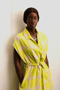 1000 Body Coat Light - Linen Lemon Check