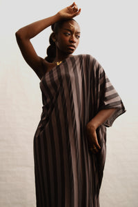 0101 Dress Long - Wide Stripes