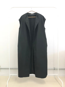 1001 Body Coat Long - Charcoal Scarab Organic Cotton