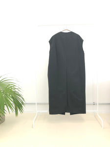 1001 Body Coat Long - Charcoal Scarab Organic Cotton