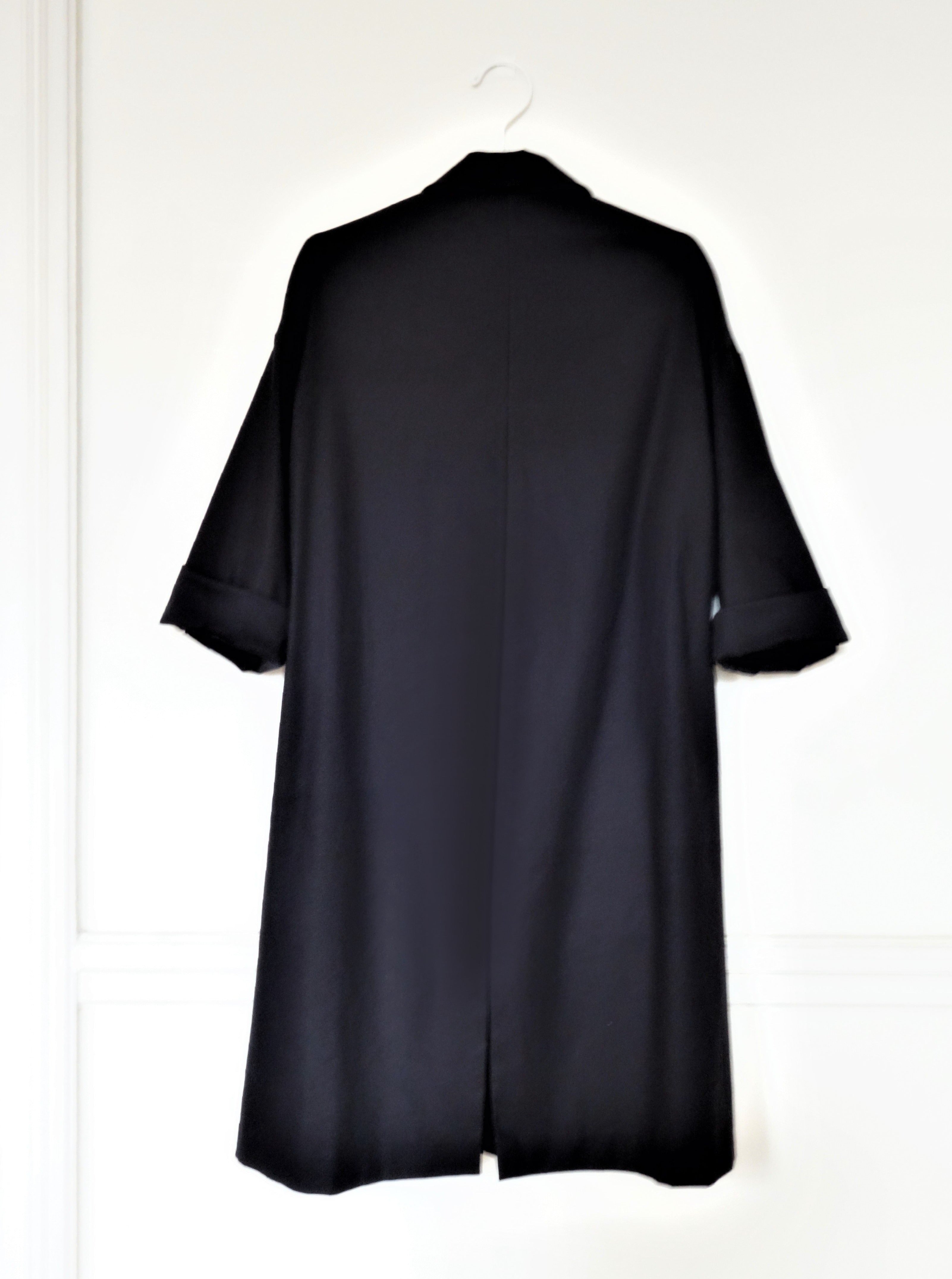 0010 Coat Light - Black Organic Cotton Twill