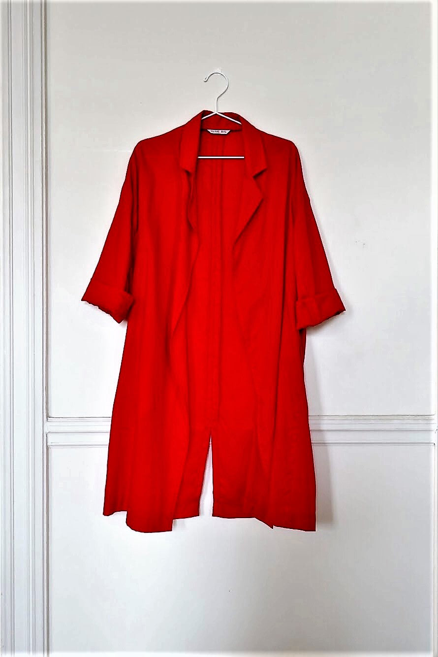 0010 Coat Light - Red Bio Tencel