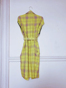 1000 Body Coat Light - Linen Lemon Check