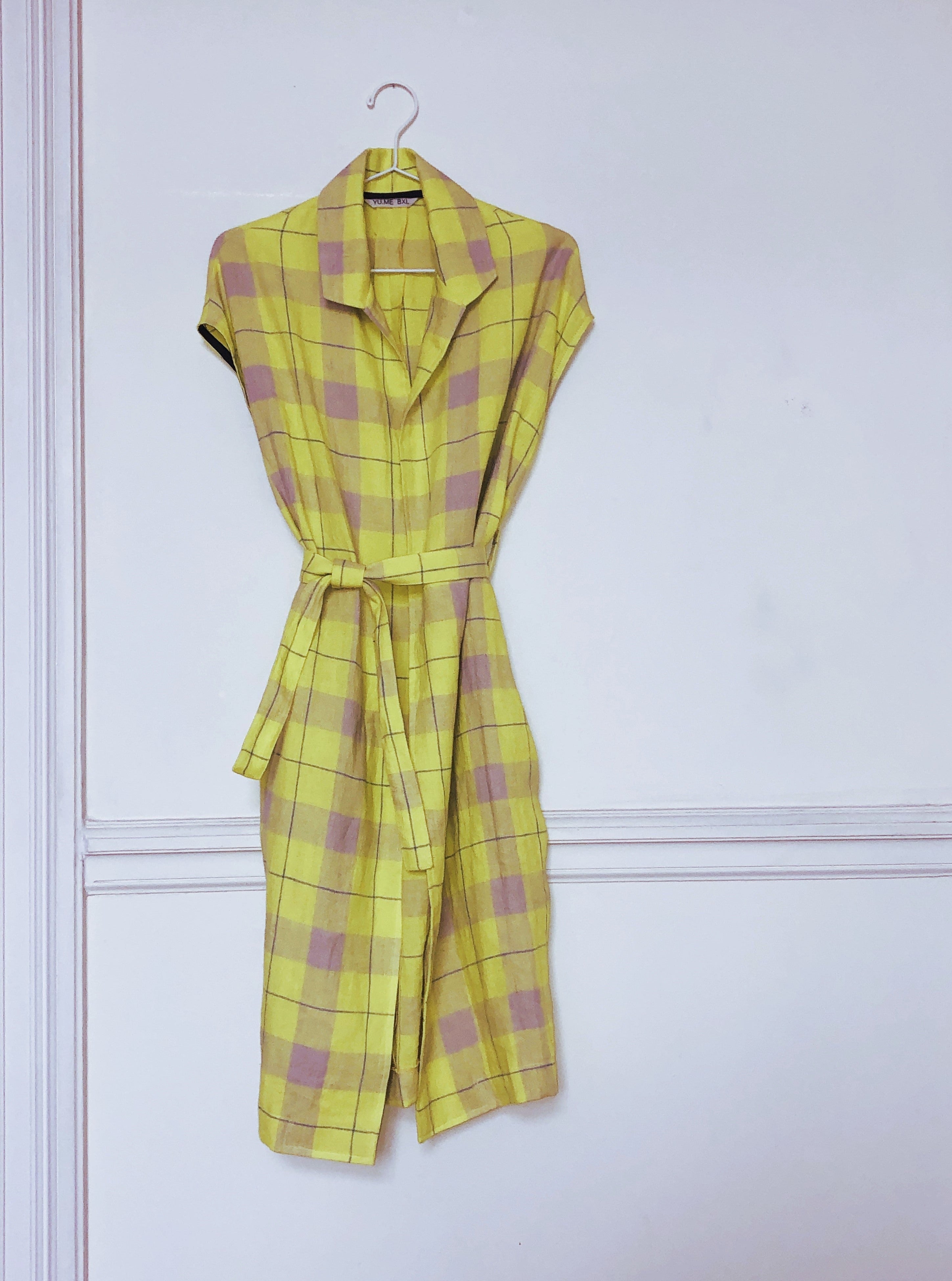 1000 Body Coat Light - Linen Lemon Check