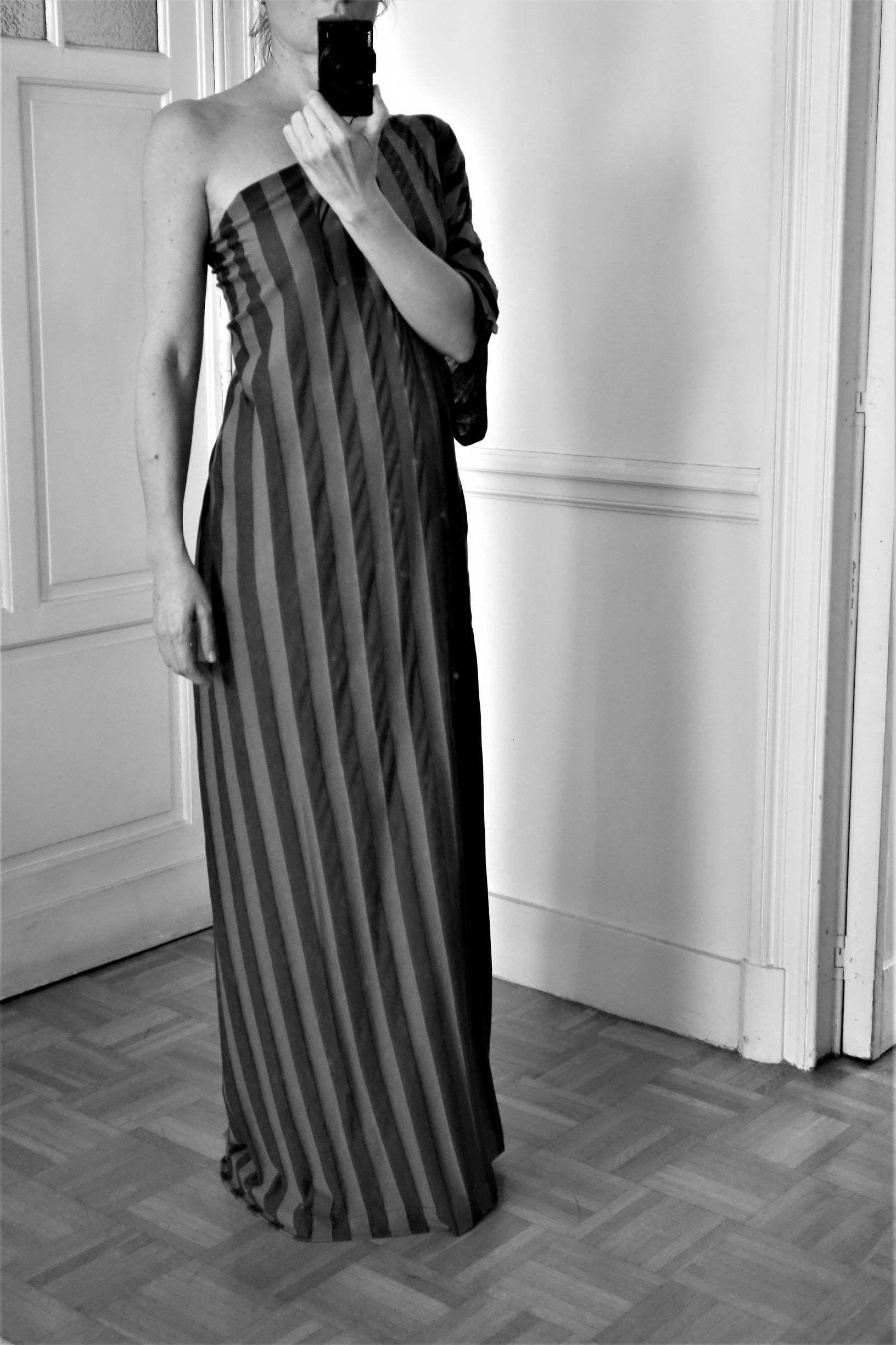 0101 Dress Long - Wide Stripes