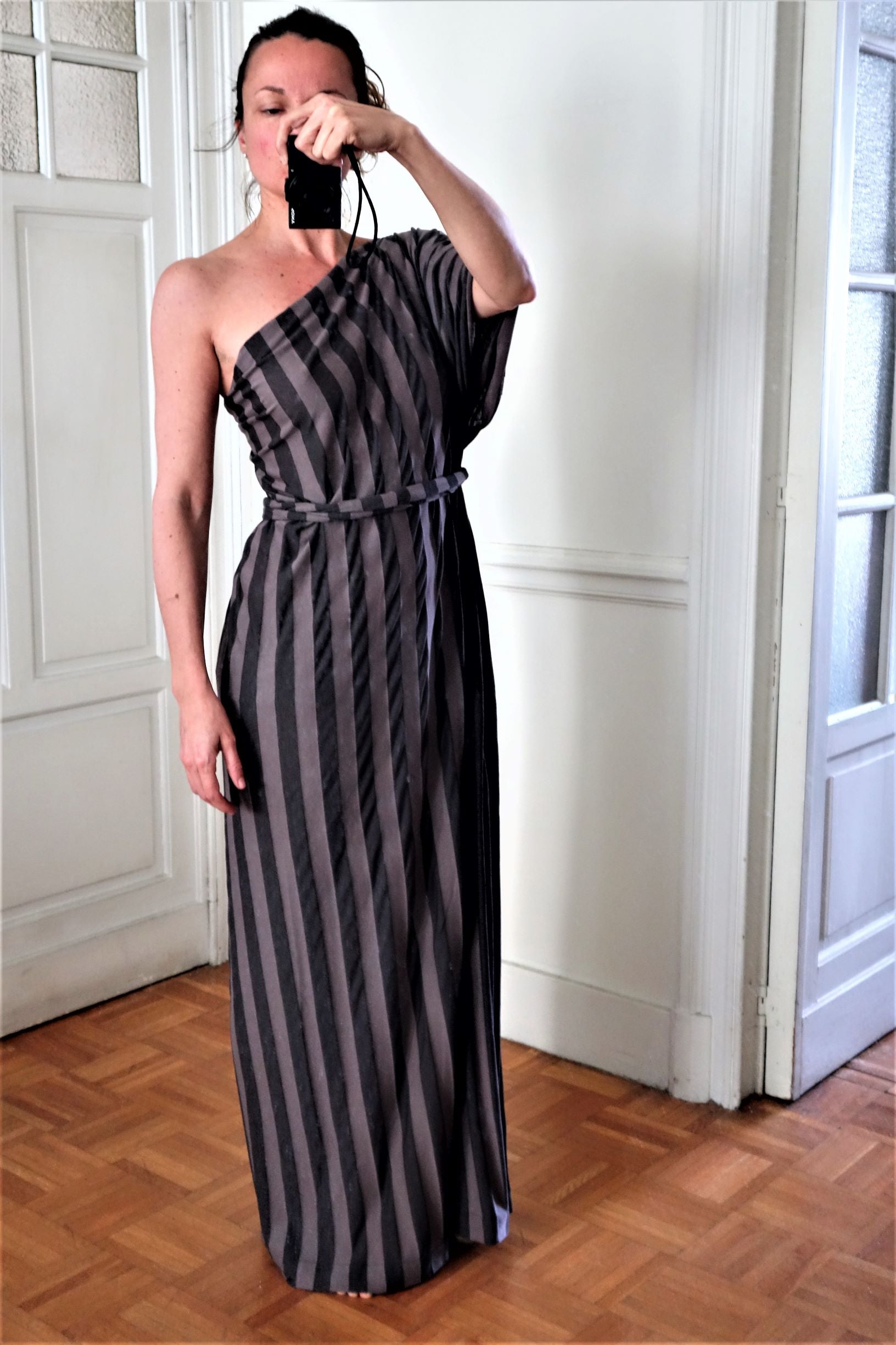 0101 Dress Long - Wide Stripes