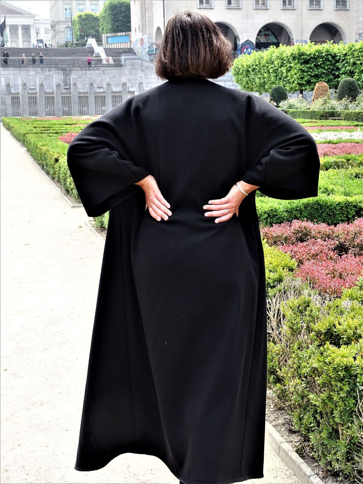 0100 Coat Kimo - Black Wool Mix